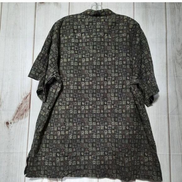Tori Richard Shirt Men's 2xl Black Button Front Short Sleeve Honolulu Hawaiian - Picture 2 of 7
